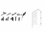 Sistema 2 ante Pieghevoli Rientranti Modello Folding Concepta III Portata kg.6-20 mm.18-26 Altezza 1200-2200h | Hawa